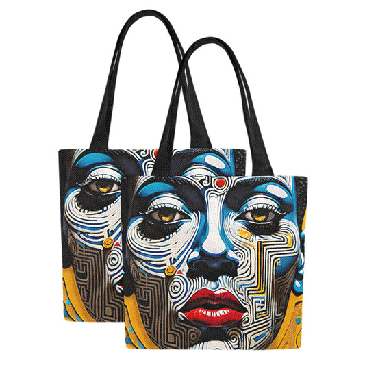 Gift women's Canvas Tote Bag Gbogbo wa (Set of 2)