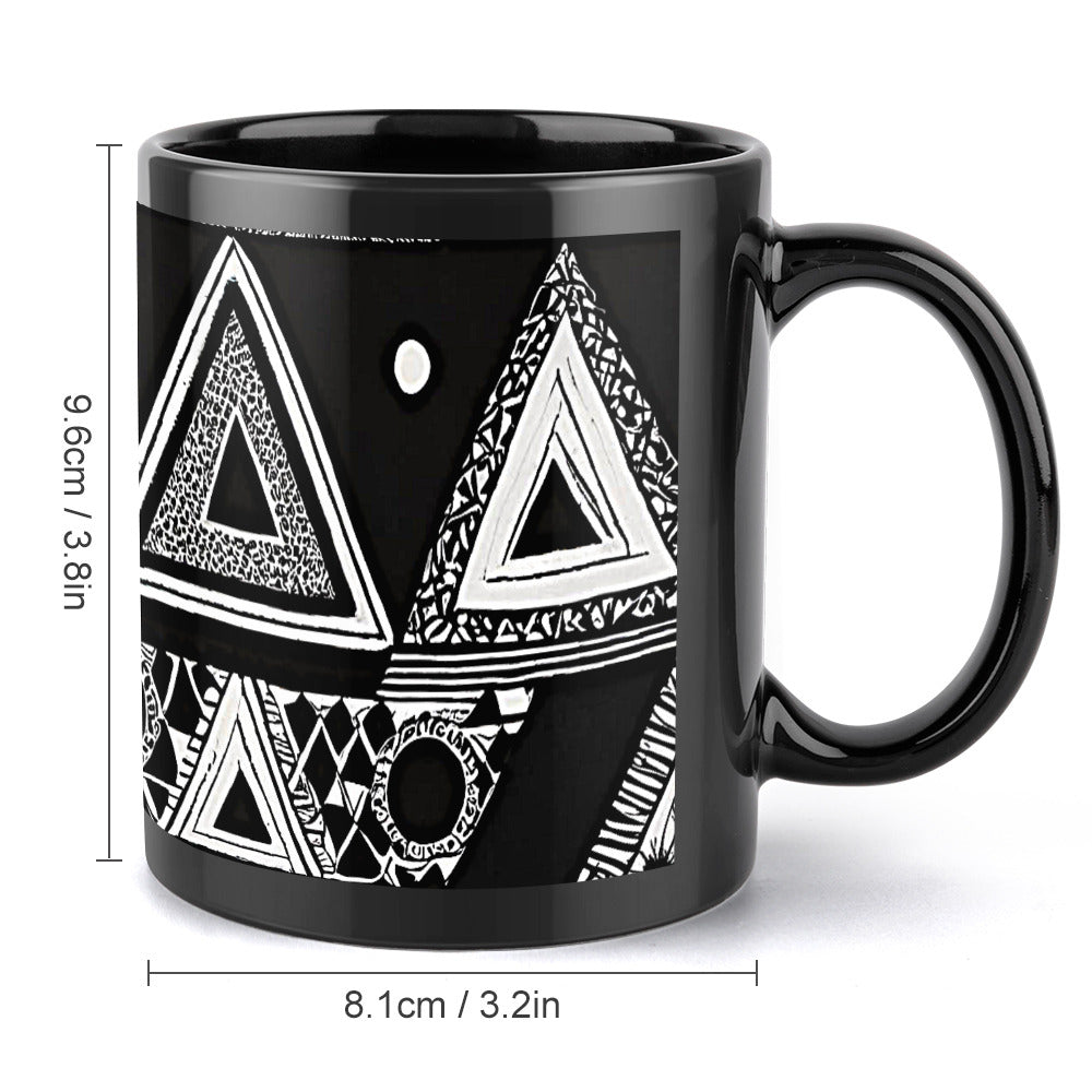 Gift Men and Women's Black Mug Tuntun