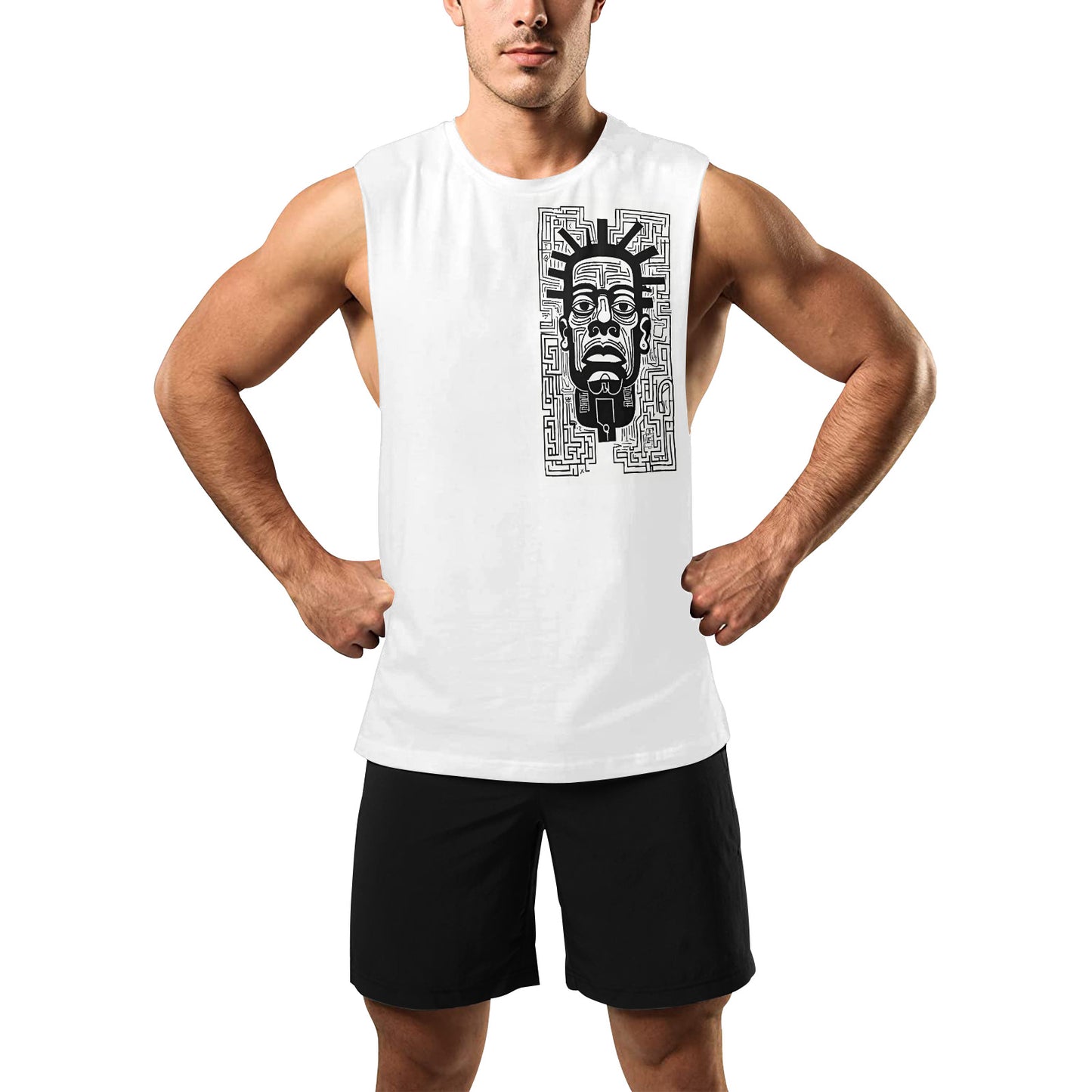 Gift Men's Open Sides Workout Tank Top Legbe