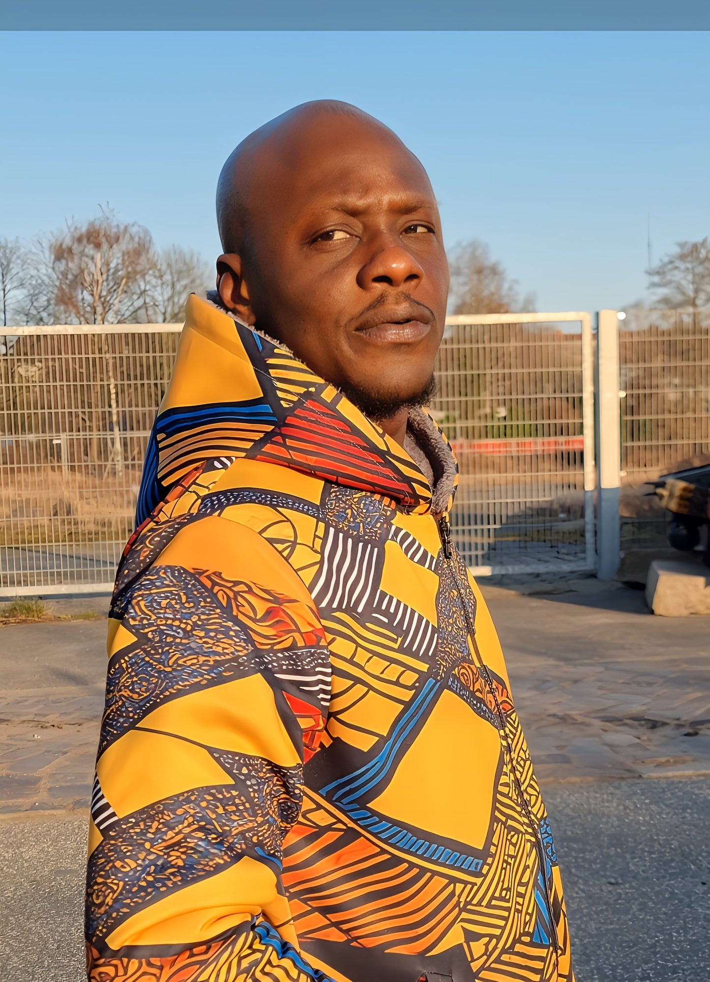 Gift Men's Ankara Fleece Jacket