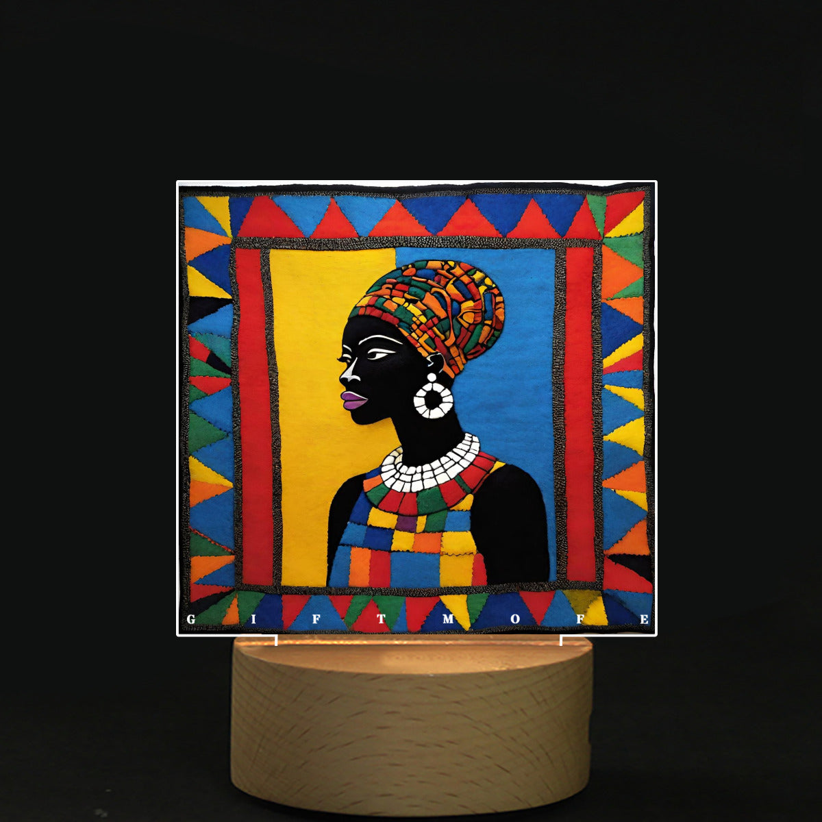 Gift Men and Women's Square Acrylic board with Light Odun Tuntun