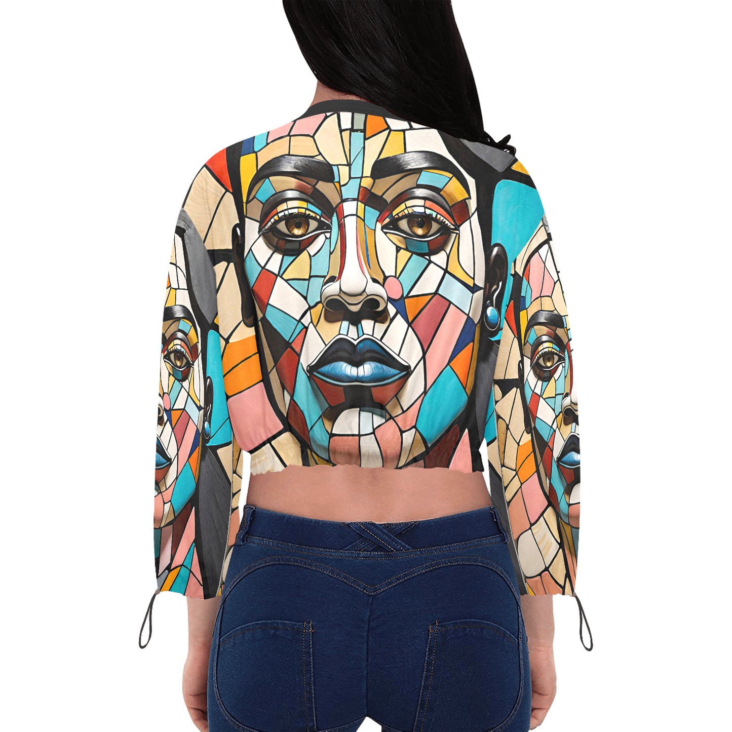 Gift Women's Chiffon Cropped Jacket Okutadele