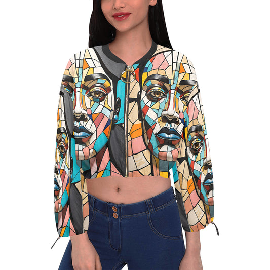 Gift Women's Chiffon Cropped Jacket Okutadele