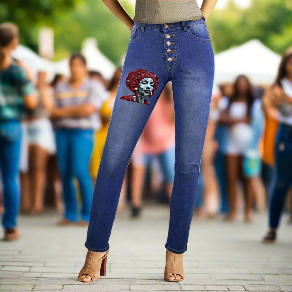 Gift Women's Jeans with Croquet design