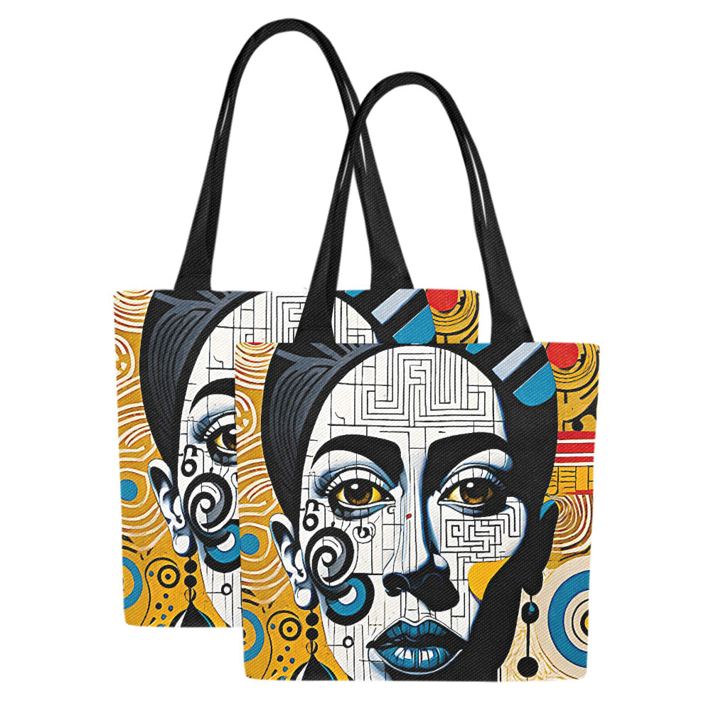 Gift Women's Canvas Tote Bag Jowa (Set of 2)