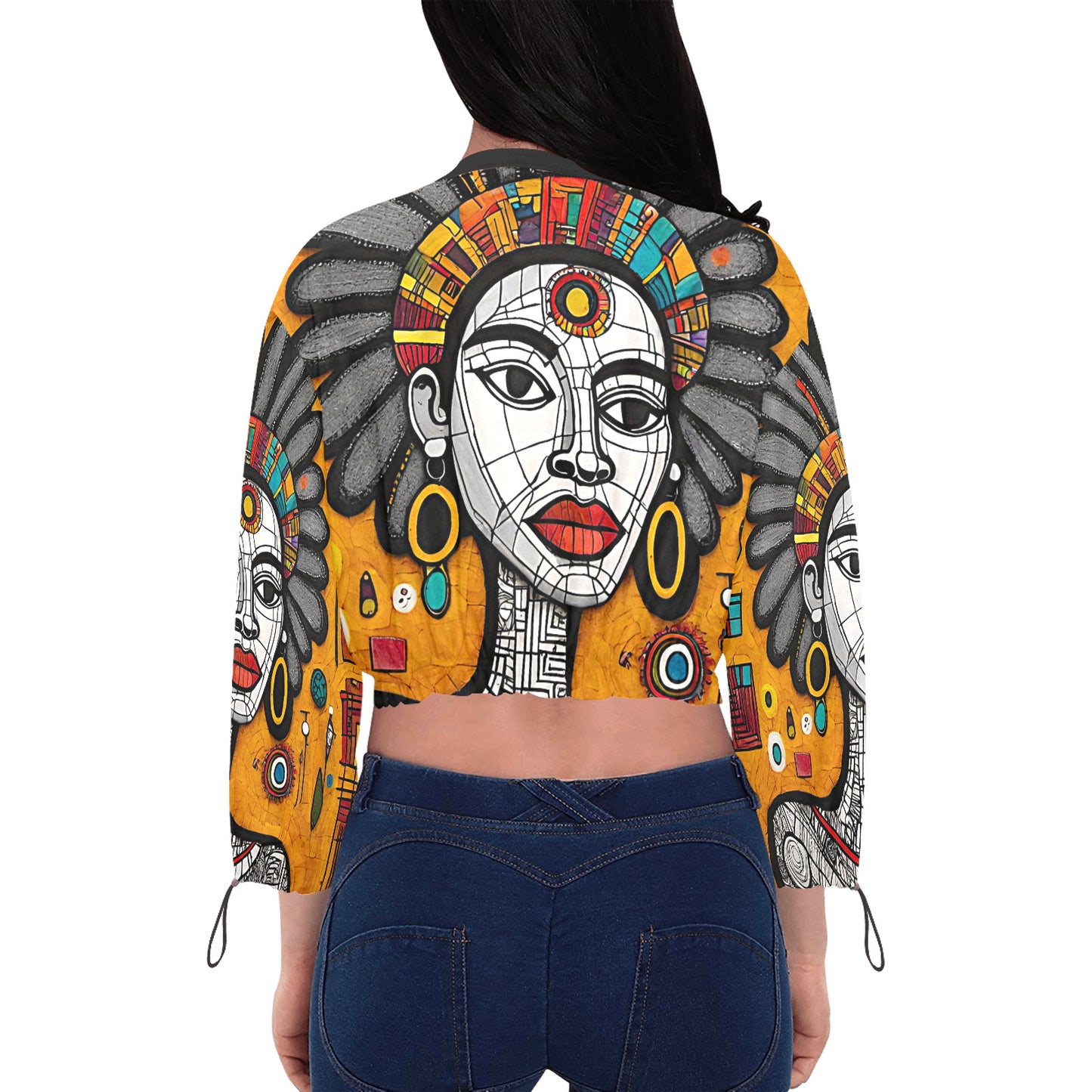 Gift Women's Chiffon Cropped Jacket Arewa Ijaw