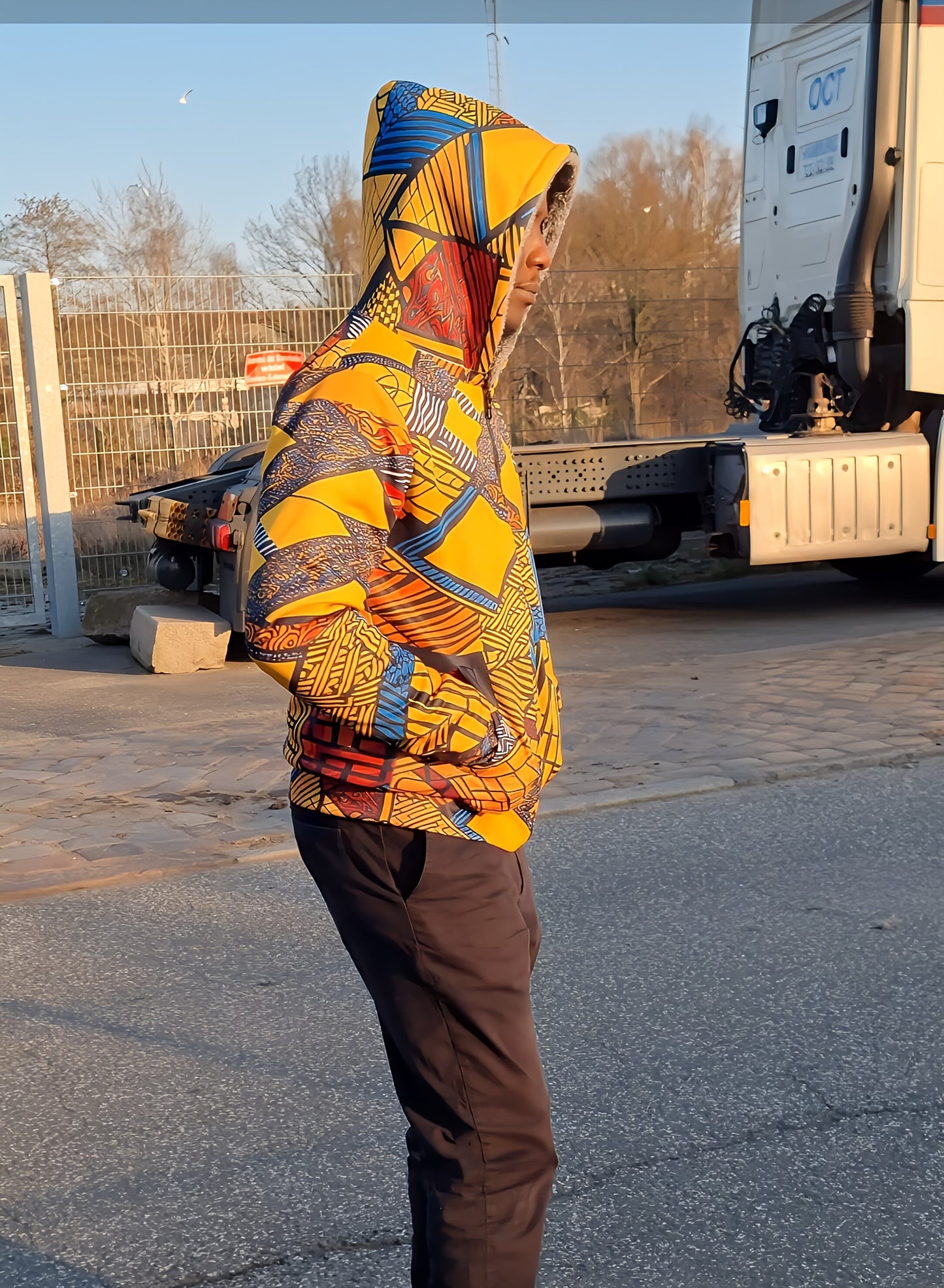 Ankara Fleece Jacket For men by Giftmofe