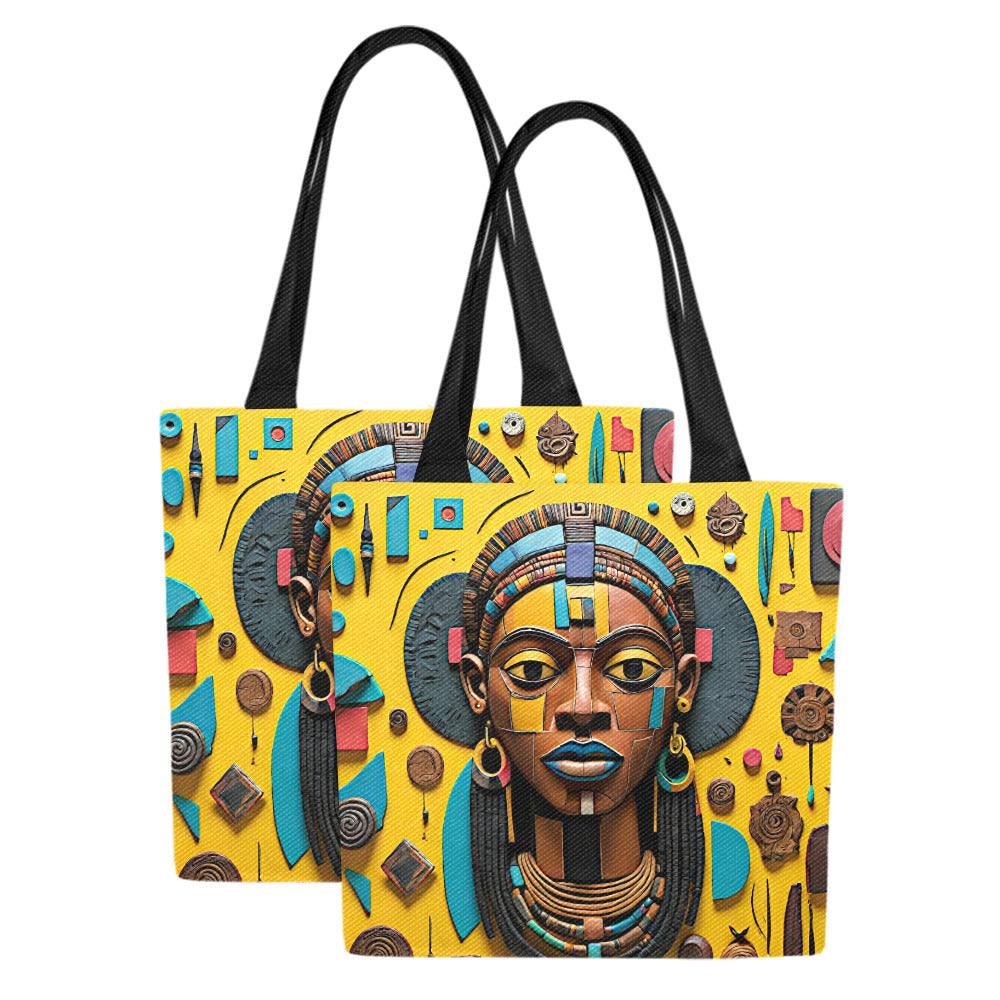 Canvas Tote Bag Yewande (Set of 2)