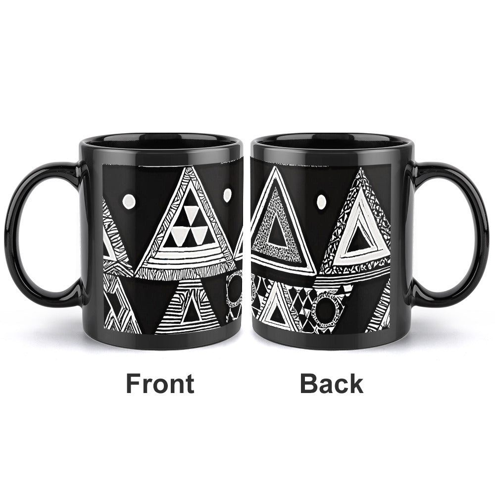 Gift Men and Women's Black Mug Tuntun