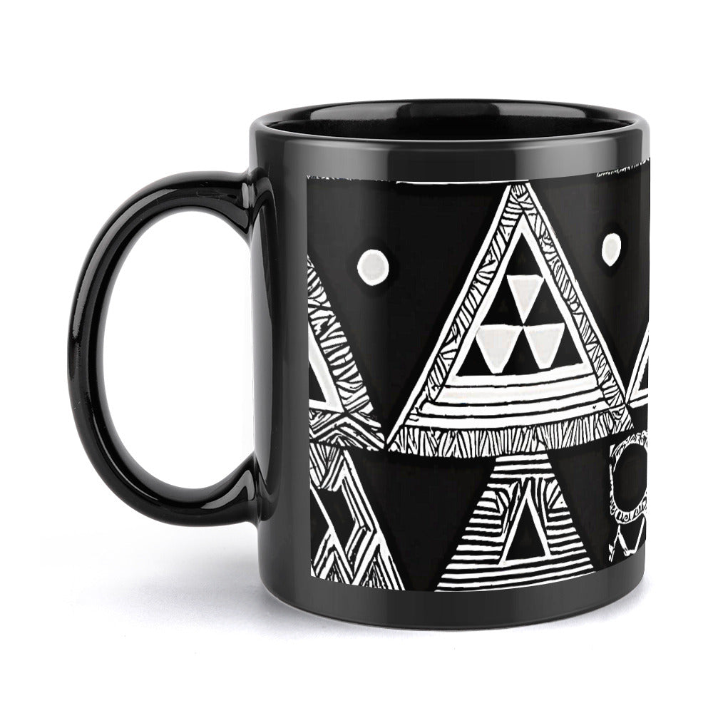 Gift Men and Women's Black Mug Tuntun