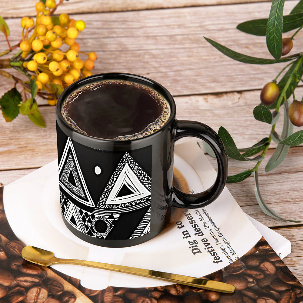 Gift Men and Women's Black Mug Tuntun