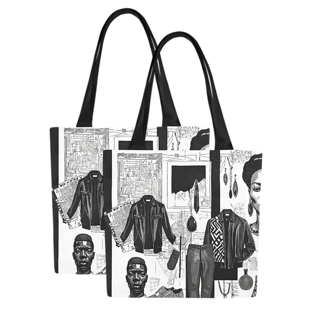 Canvas Tote Bag Radio (Set of 2)