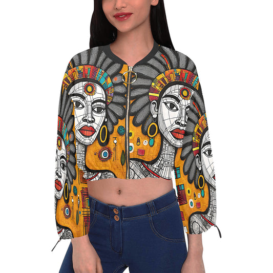 Gift Women's Chiffon Cropped Jacket Arewa Ijaw